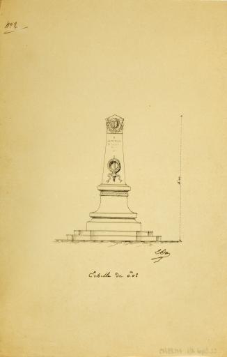 [Projet de monument aux morts de la guerre 1870-1871 : élévation].